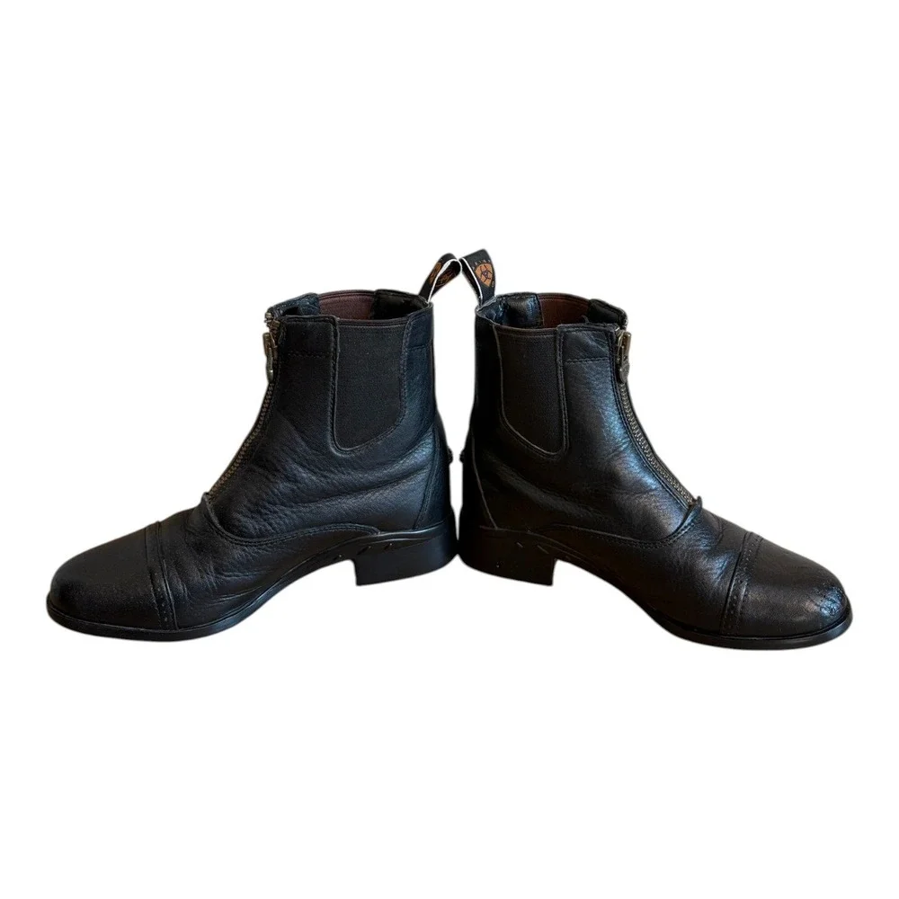 Ariat Heritage IV Zip Paddock Boots Black Leather Equestrian Cap Toe Womens 6B - Picture 9 of 10
